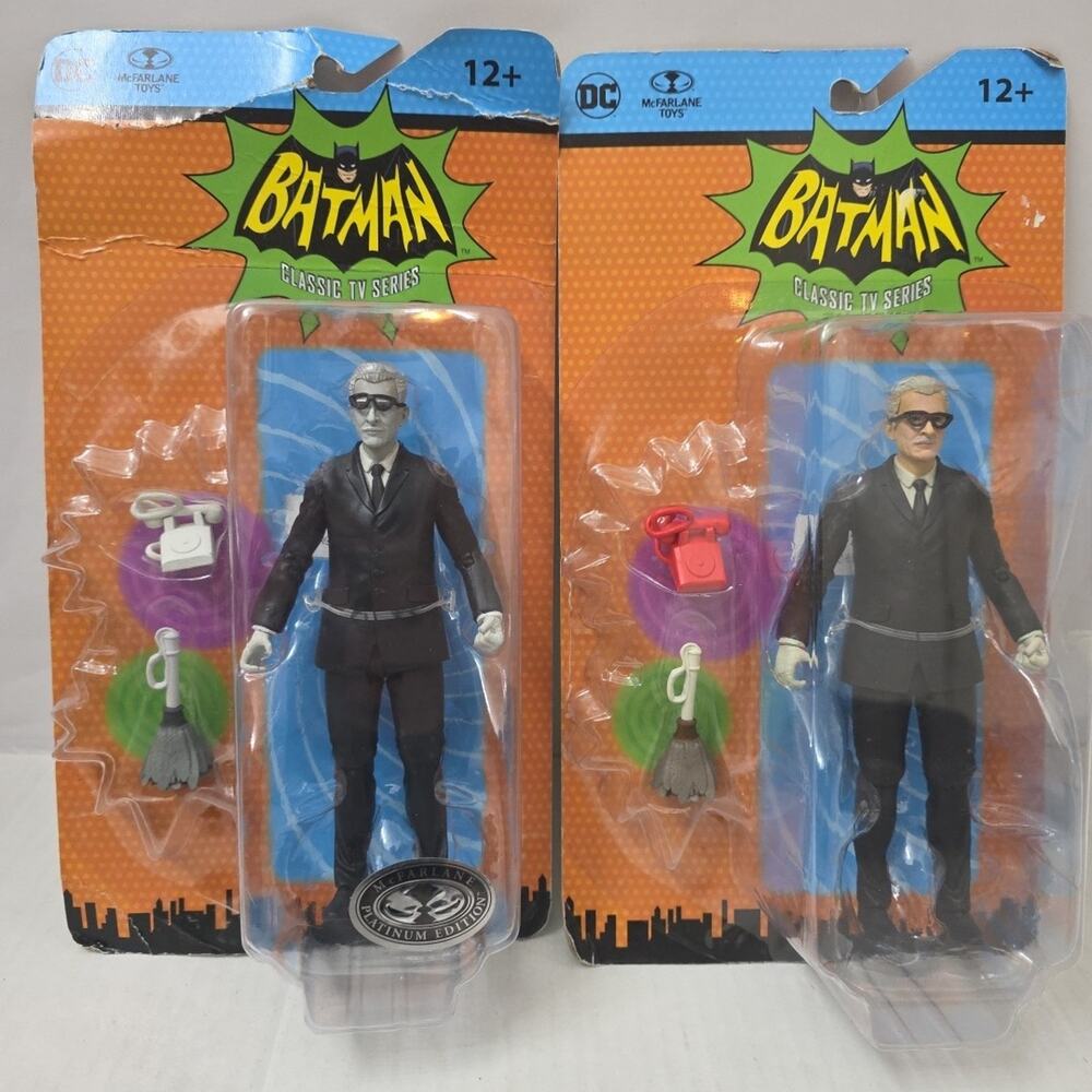 McFarlane DC Retro Batman '66 Alfred Pennyworth CHASE PLATINUM RARE And Regular